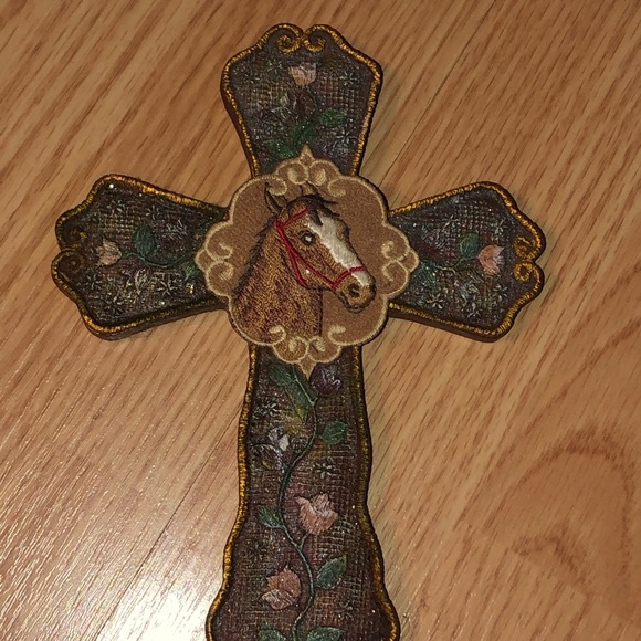 HORSE CROSS wall home decor western Christian - Picture 4 of 5